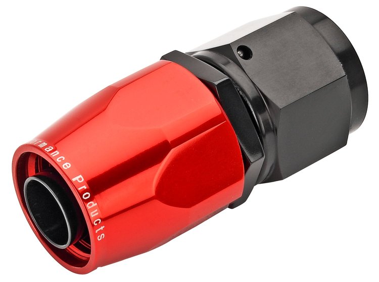 Red/Black Straight Max Flow Hose End -10AN