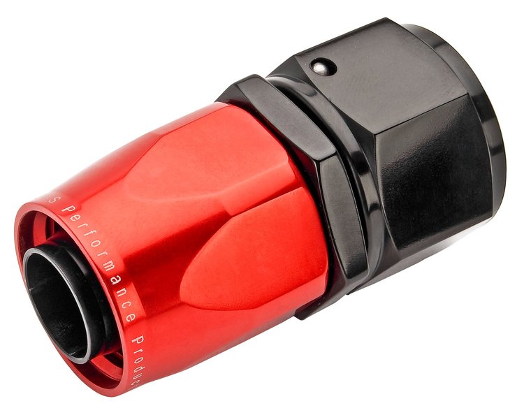 Red/Black Straight Max Flow Hose End -12AN