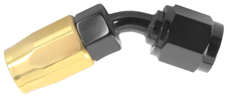 45° Max Flow Swivel Hose End -4AN