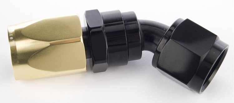 45° Max Flow Swivel Hose End -8AN