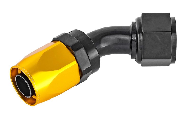 45° Max Flow Swivel Hose End -12AN