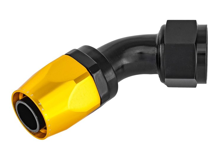 45° Max Flow Swivel Hose End -16AN