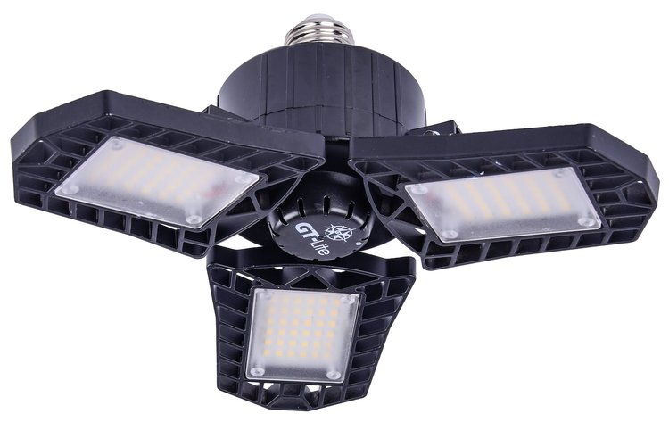 3-Panel 60W Daylight LED Garage Light Bulb [6,000 Lumens]