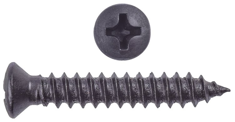 Phillips Oval Head Sheet Metal Screws #8 x 1 in. OAL with #6 Head [100 Pieces]