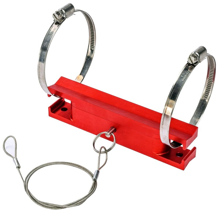 Fire Extinguisher Mounting Bracket Machined from 6061-T6 Aluminum