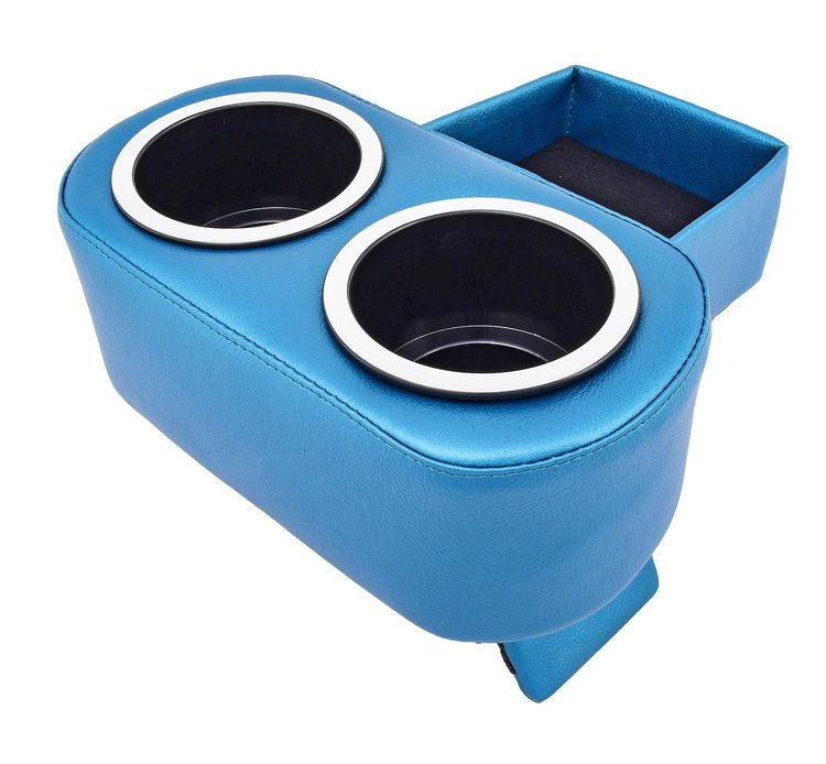 Hot Rod Floor Console For Limited Floor Space Vehicles [Bright Blue, Cup Holders]