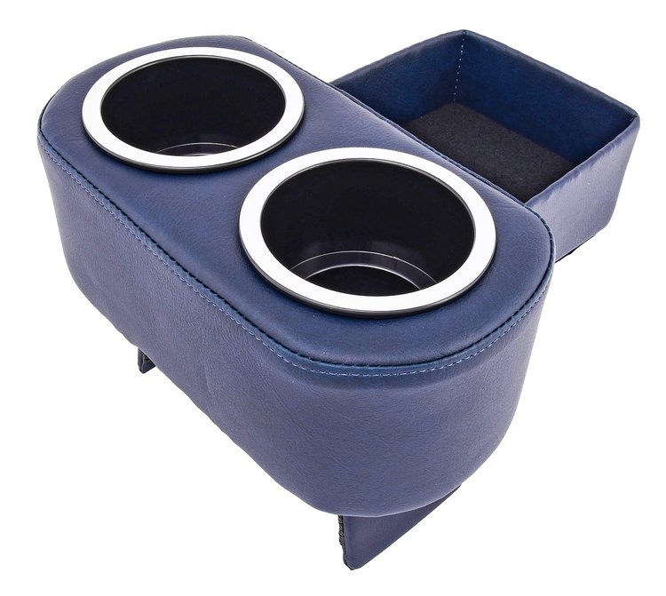 Hot Rod Floor Console For Limited Floor Space Vehicles [Dark Blue, Cup Holders]