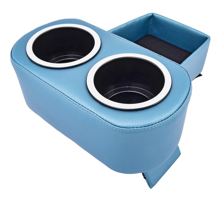 Hot Rod Floor Console For Limited Floor Space Vehicles [Light Blue, Cup Holders]