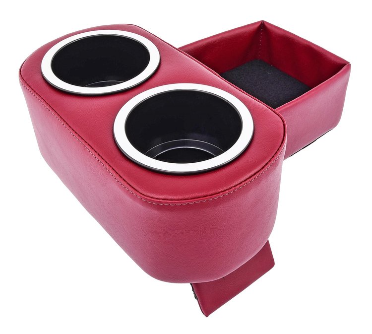 Hot Rod Floor Console For Limited Floor Space Vehicles [Maroon, Cup Holders]