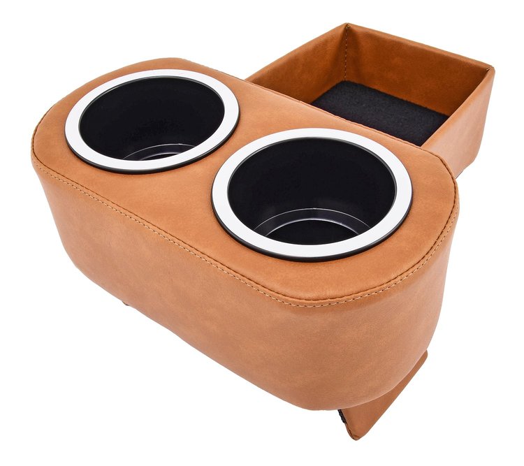 Hot Rod Floor Console For Limited Floor Space Vehicles [Saddle, Cup Holders]