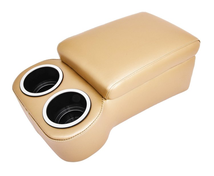 Bench Seat Cruiser Console For Full-Depth Bench Seat Vehicles [Gold, (2) Large Cup Holders]