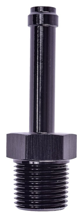 NPT to Hose Barb Fitting, Straight [3/8 in. NPT Male to 5/16 in. I.D. Hose, Black]
