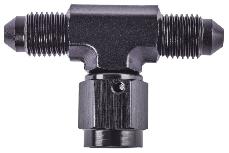 AN to AN Tee Adapter Fitting [-3 AN to Male to -3 AN Center Port]