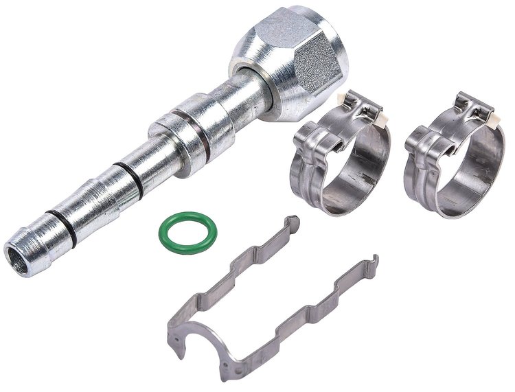 EZ Clip A/C Hose End Fitting Kit [-6 Hose Fitting, Straight]