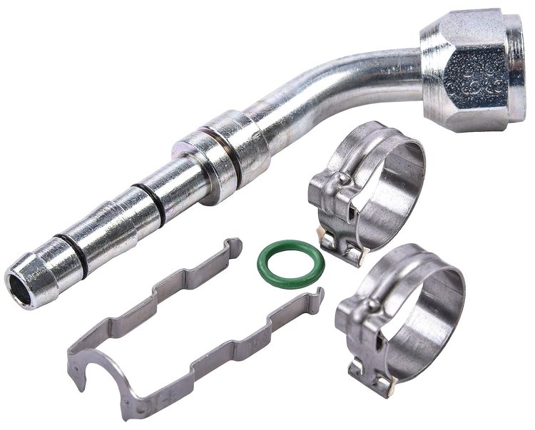 EZ Clip A/C Hose End Fitting Kit [-6 Hose Fitting, 45 degree]