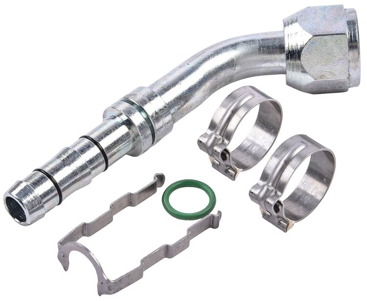 EZ Clip A/C Hose End Fitting Kit [-8 Hose Fitting, 45 degree]