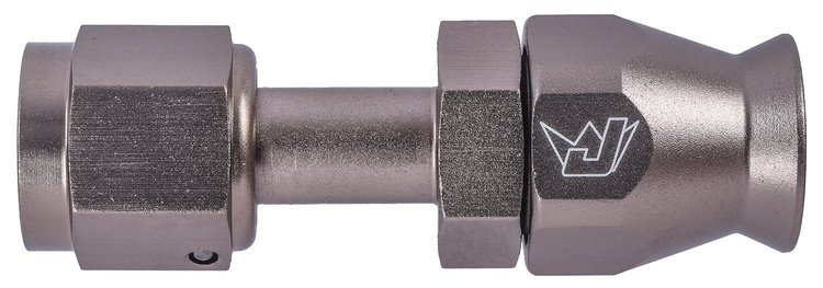 AN Straight A/C PTFE Hose End Fitting [-6 AN Female to -6 AN PTFE Hose, Champagne Anodized Aluminum]