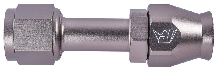 AN Straight A/C PTFE Hose End Fitting [-10 AN Female w/O-ring to -10 AN PTFE Hose, Champagne Anodized Aluminum]