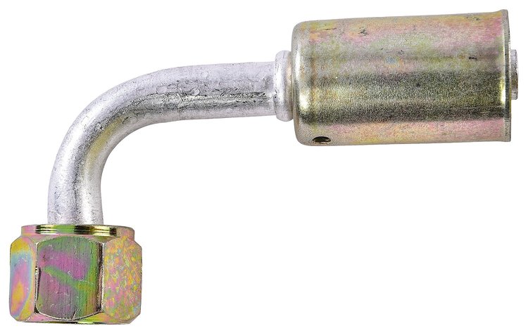 Air Conditioning Hose End [-6 AN 90 Degree Beadlock]