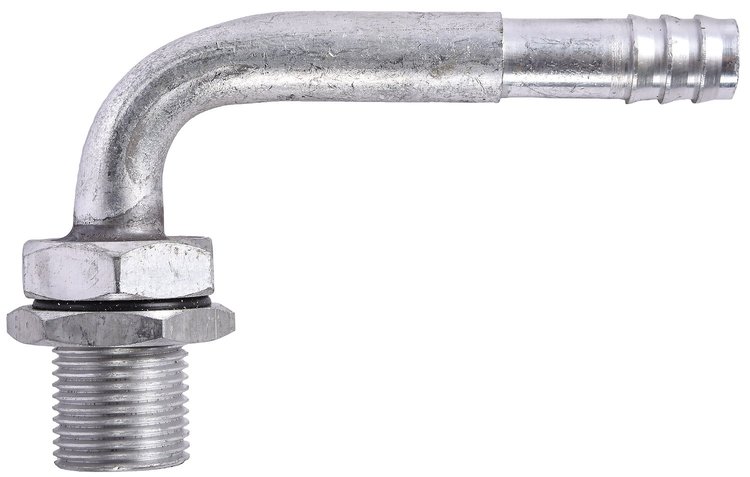 Air Conditioning Hose End [-10 AN 90 Degree Barbed Bulkhead]