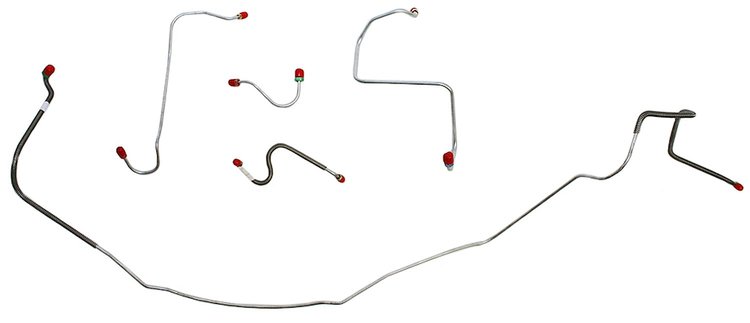 Front Brake Line Set for Select 1967 Chevy Chevelle, El Camino, Malibu (SS Models) w/Manual Disc [5-PC, Stainless Steel]