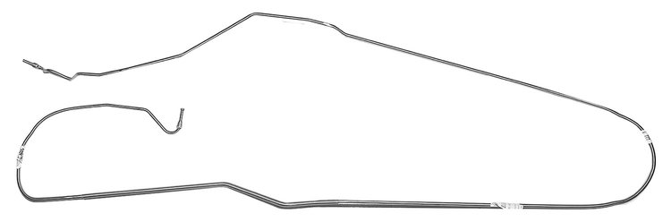 Intermediate Brake Line for Select 1966 GM Models Chevelle, Malibu SS, Lemans, GTO with Convertible [Steel]