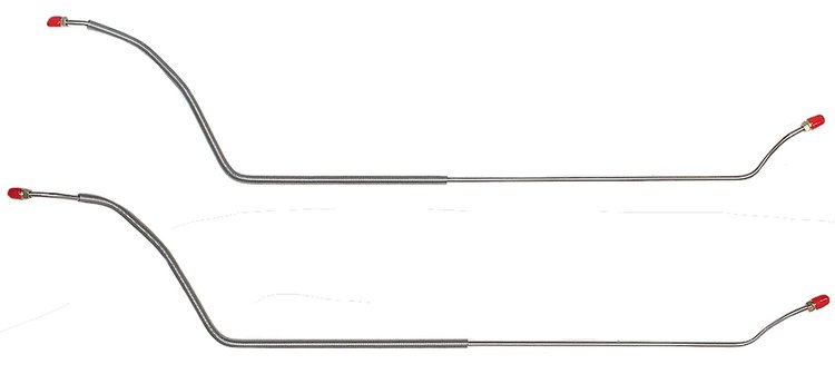 Rear Axle Brake Line for Select 1968-1972 Chevy Chevelle, Malibu, Monte Carlo, El Camino [Stainless]
