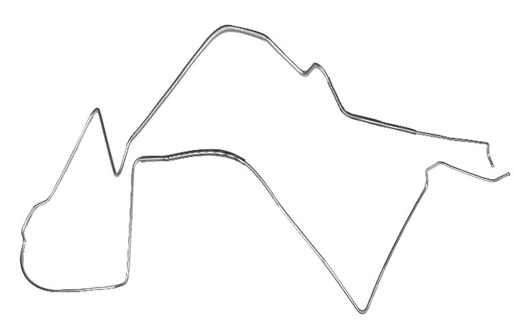 Main Front-to-Rear Fuel Line for 1969 Chevrolet Chevelle, Malibu Convertible [5/16 in. O.D., Stainless Steel]