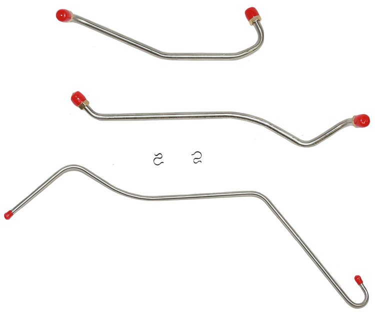 Fuel Line Kit, Fuel Pump to Carburetor for Select 1969 Chevrolet Models with 396/427 Quadra-Jet 4-bbl Engines [Stainless Steel]