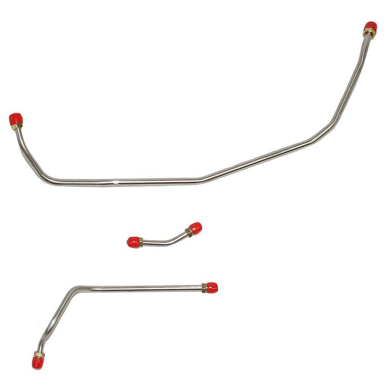 Fuel Line Kit, Fuel Pump to Carburetor for Select 1970 Chevrolet Models with LS-6 454 Engine - Long Fuel Pump [Stainless Steel]