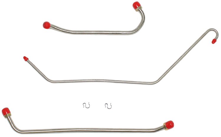 Fuel Line Kit, Fuel Pump to Carburetor for Select 1969 Chevrolet Camaro, Nova with 350 Engine 255 HP [Stainless Steel]