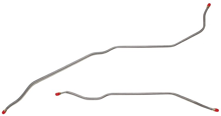 Rear Axle Brake Line Set for 1970-1975 Chevy Camaro, Pontiac Firebird [2-PC, Stainless Steel]