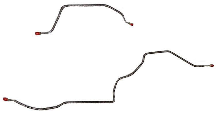 Rear Axle Brake Line Set for 1976-1981 Chevy Camaro with Standard Rear Suspension [2-PC, Stainless Steel]