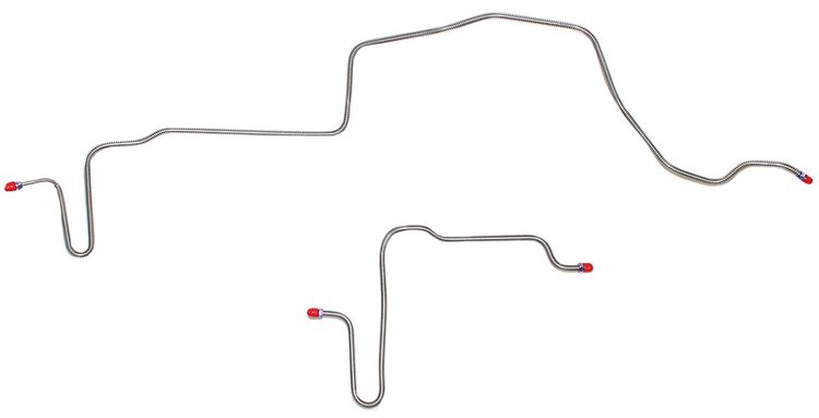 Rear Axle Brake Line Set for 1979 -1981 Pontiac Firebird/Trans Am with Rear Disc Brakes [2-PC, Stainless Steel]
