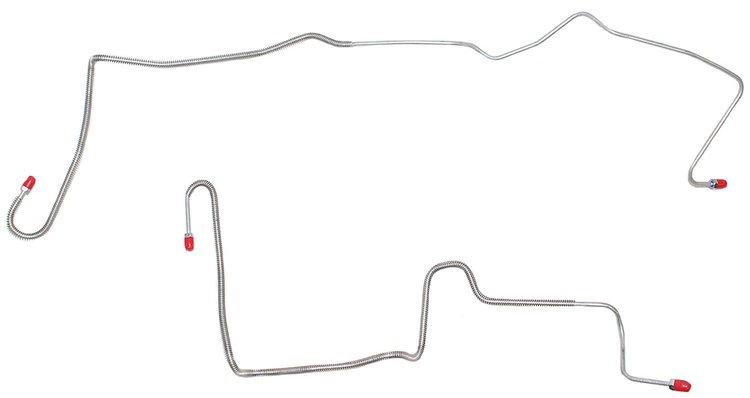 Rear Axle Brake Line Set for 1982-1983 Chevy Camaro, Pontiac Firebird w/J65 Rear Disc/Right Hose [2-PC, Stainless Steel]