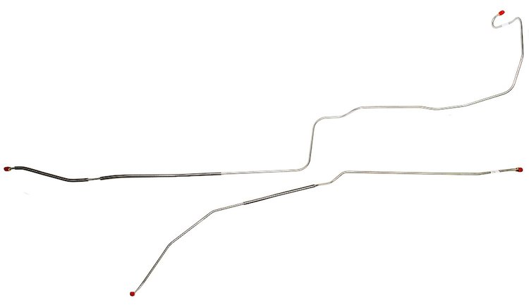 Intermediate Brake Line for 1968 Chevy Camaro, Pontiac Firebird [2-PC, Steel}