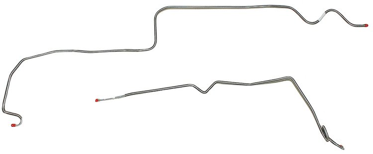 Intermediate Brake Line for 1969 Chevy Camaro, Pontiac Firebird with Power Disc Brakes [2-PC, Steel]