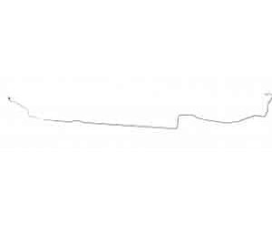 Intermediate Brake Line for 1971-1973 Chevy Camaro, Pontiac Firebird with Power Disc Brakes [1-PC, Stainless Steel]
