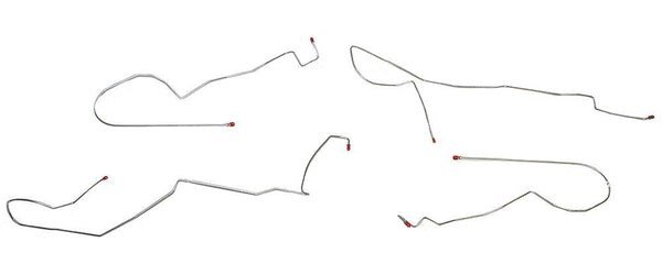 Intermediate Brake Line Kit for 1995-1997 Chevy Camaro, Pontiac Trans Am with Traction Control [4-PC, Steel]