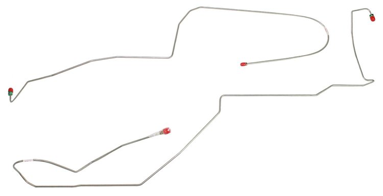 Intermediate Brake Line for 1998-2002 Chevy Camaro, Pontiac Firebird/Trans Am without Traction Control [2-PC, Steel]