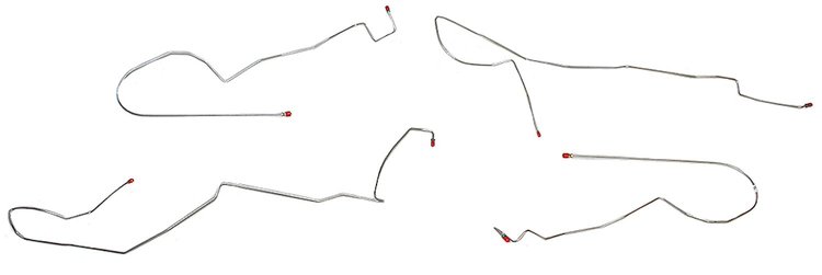 Intermediate Brake Line for 1998-2002 Chevy Camaro, Pontiac Firebird/Trans Am with Traction Control [4-PC, Steel]
