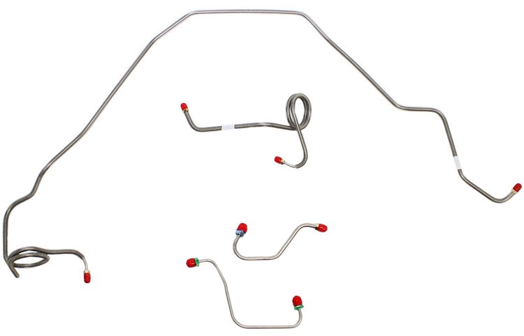 Front Brake Line Set for 1971-1980 Chevy Camaro, Pontiac Firebird [Stainless Steel]