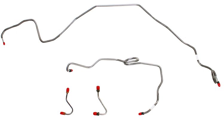 Front Brake Line Set for 1984-1985 Chevy Camaro, Pontiac Firebird with 5.0L Engine [Steel]