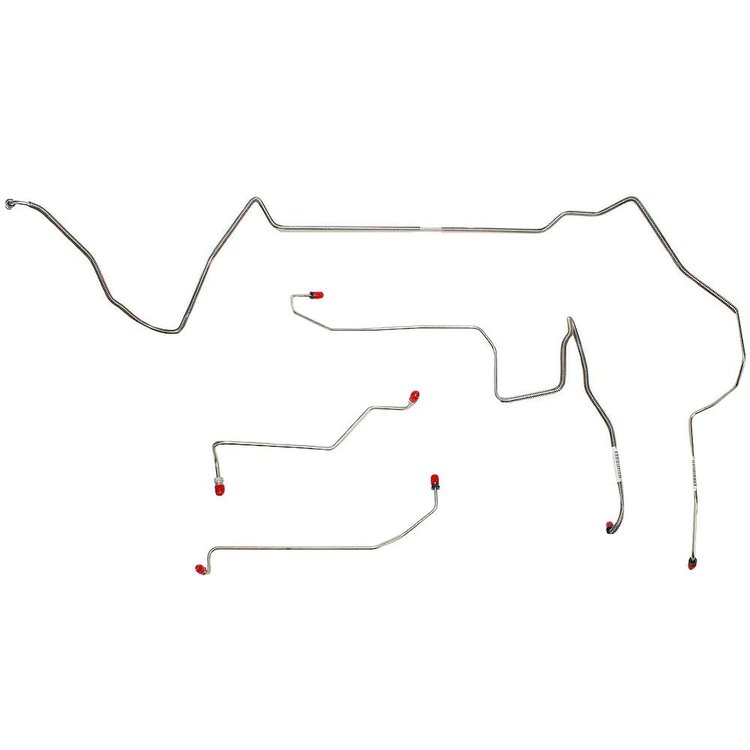 Front Brake Line Set for 1995-1997 Chevy Camaro, Pontiac Trans Am with Traction Control [Steel]