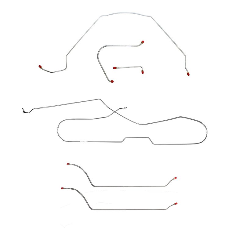 Complete Brake Line Set for 1964 Chevy Chevelle, Malibu Hardtop with Manual Drum Brakes [Stainless Steel]