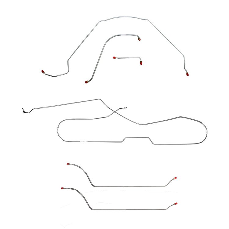 Complete Brake Line Set for 1964 Chevy Chevelle, Malibu Hardtop with Power Drum Brakes [Stainless Steel]