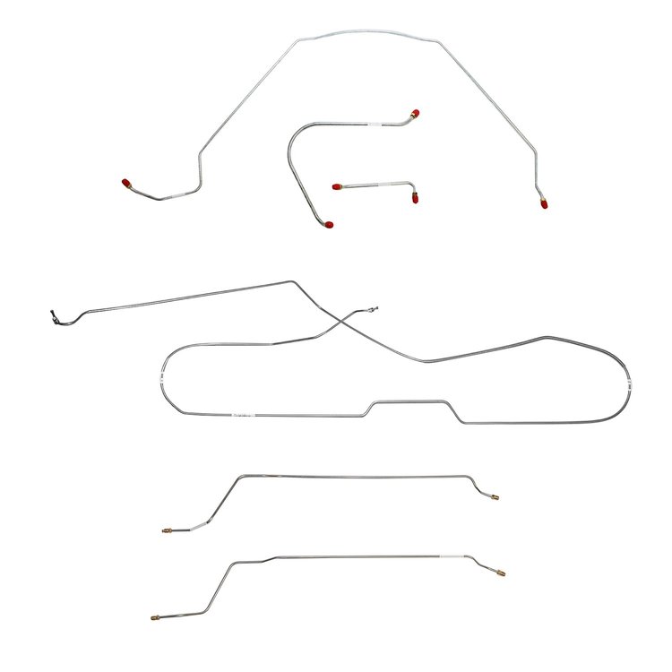 Complete Brake Line Set for 1965 Chevy Chevelle, Malibu Z16 or Super Sport Convertible Models, w/Drum Brakes [Stainless Steel]