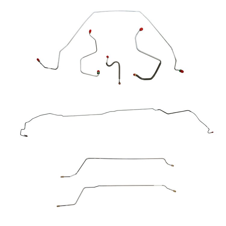 Complete Brake Line Set for 1967 Chevy Chevelle, Malibu Convertible with Manual Drum Brakes [Stainless Steel]