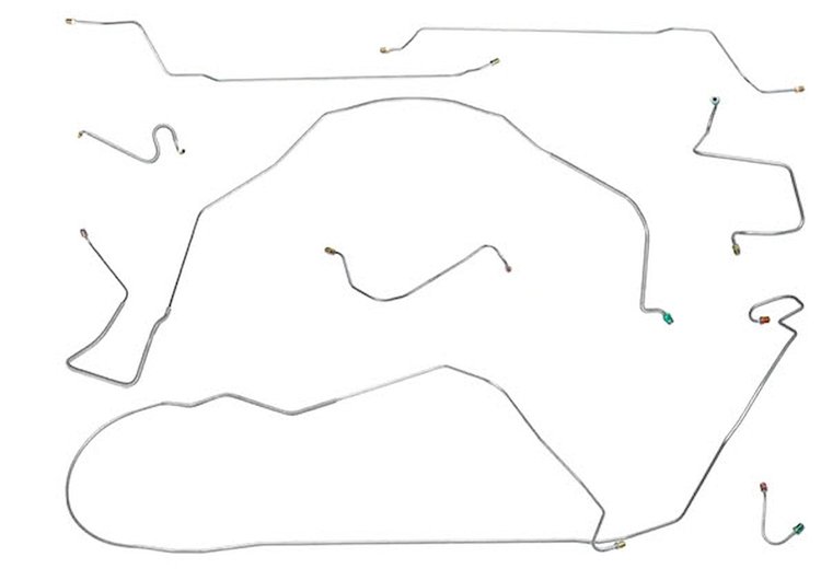 Complete Brake Line Set for 1967 Chevy Chevelle, Malibu Convertible Super Sport with Manual Disc Brakes [Stainless Steel]