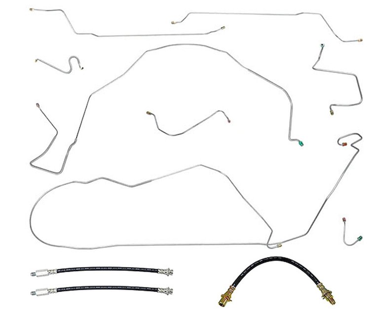 Complete Brake Line & Hose Kit for 1967 Chevy Chevelle, Malibu SS Convertible w/Manual Disc Brakes [Stainless Steel]